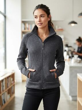 Well + Calm Women’s Gray Full-Zip Utility Jacket Size Med